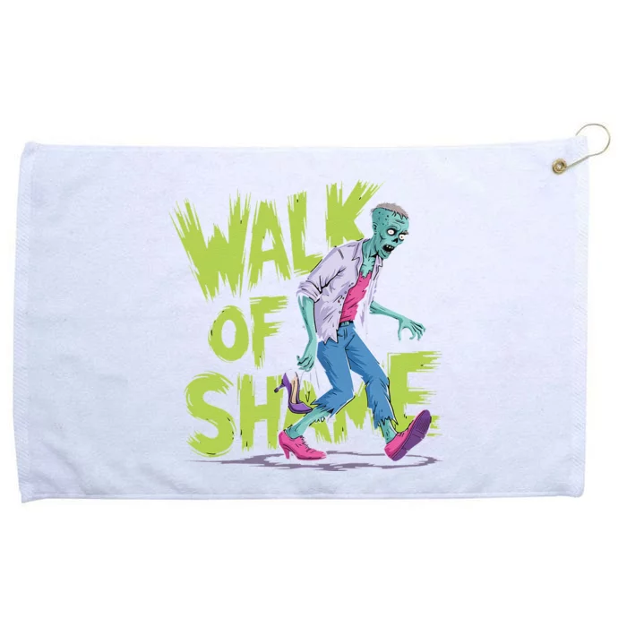 Zombie Walk Of Shame Humorous Halloween Zombie Grommeted Golf Towel