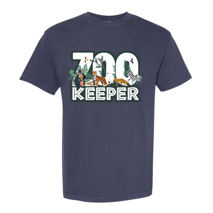 Zookeeper Wild Woods Jungle Tropical Forest Animals Theme Garment-Dyed Heavyweight T-Shirt