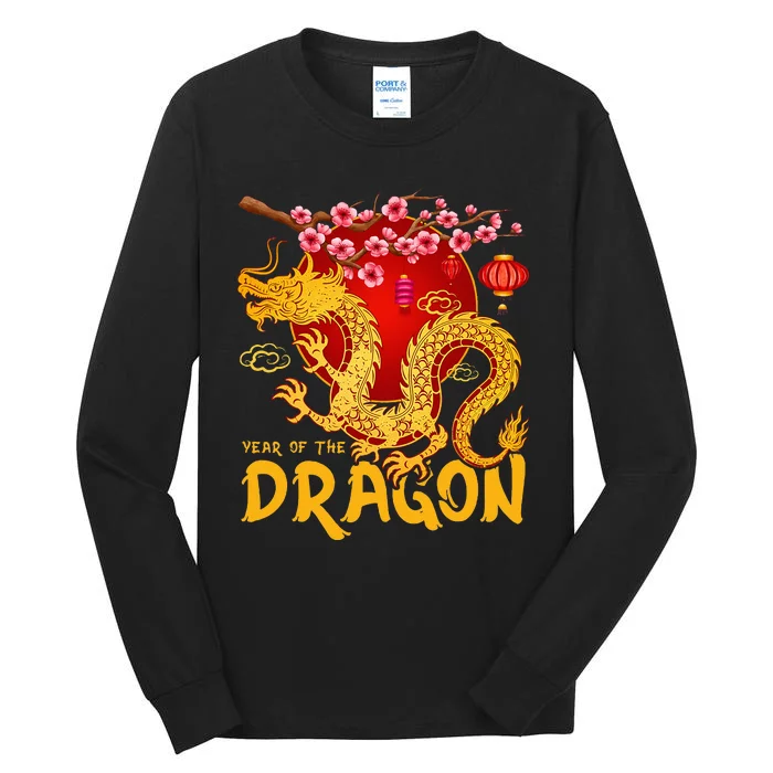 Zodiac Year Of The Dragon Lunar Happy Chinese New Year 2024 Tall Long Sleeve T-Shirt