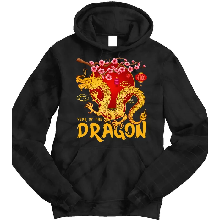 Zodiac Year Of The Dragon Lunar Happy Chinese New Year 2024 Tie Dye Hoodie