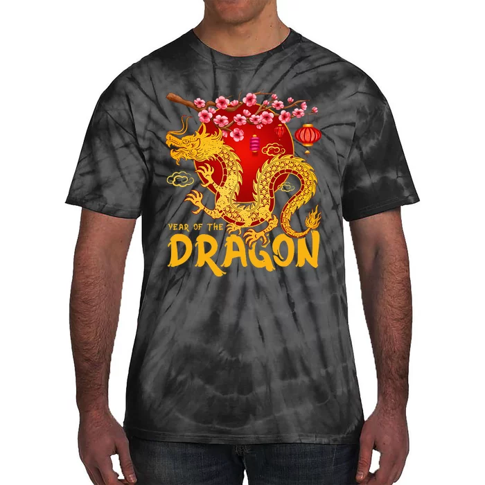 Zodiac Year Of The Dragon Lunar Happy Chinese New Year 2024 Tie-Dye T-Shirt