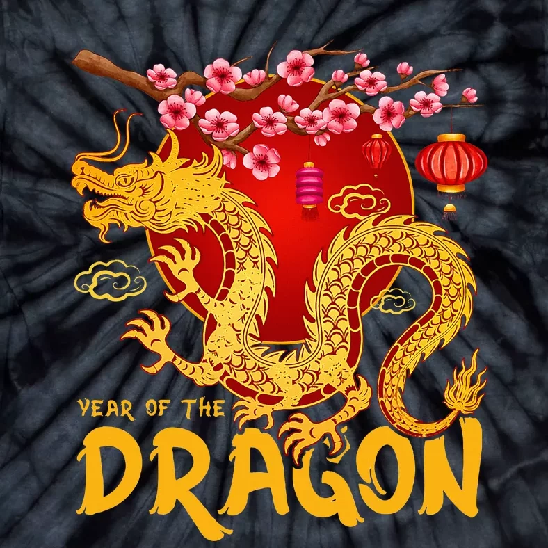 Zodiac Year Of The Dragon Lunar Happy Chinese New Year 2024 Tie-Dye T-Shirt