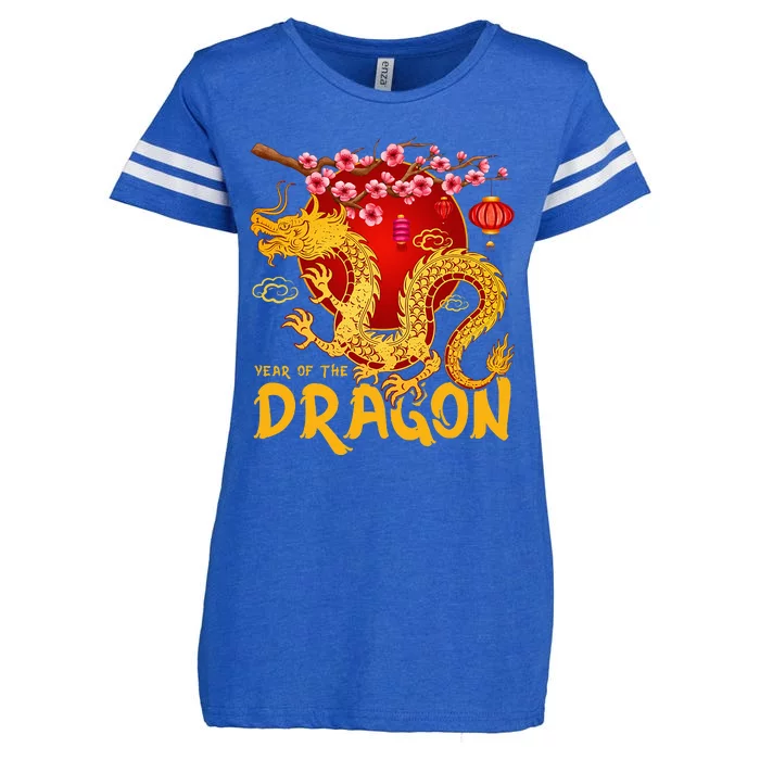 Zodiac Year Of The Dragon Lunar Happy Chinese New Year 2024 Enza Ladies Jersey Football T-Shirt