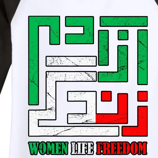 Zan Zendegi Azadi Persian Woman Life Freedom Women's Tri-Blend 3/4-Sleeve Raglan Shirt