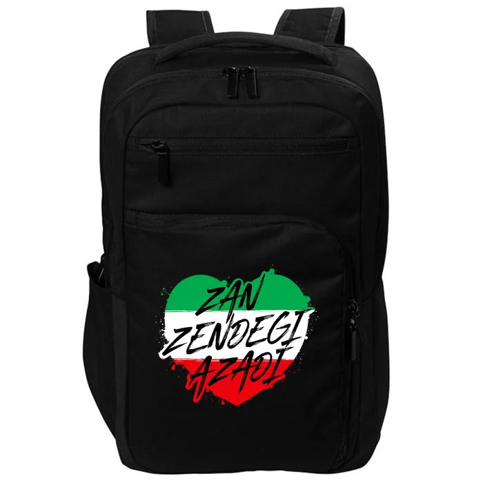 Zan Zendegi Azadi | Heart Iran Freedom Quote | Free Iran Impact Tech Backpack