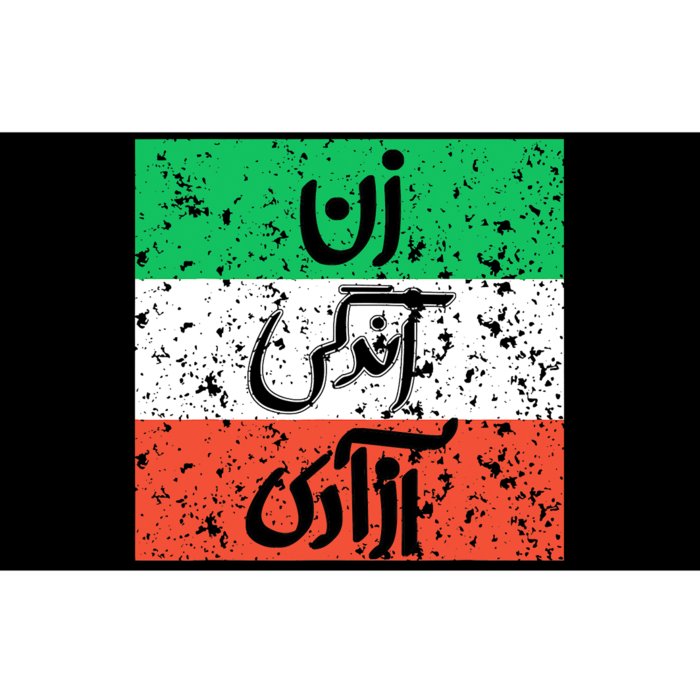 Zan Zendegi Azadi Flag Iran Vintage Bumper Sticker