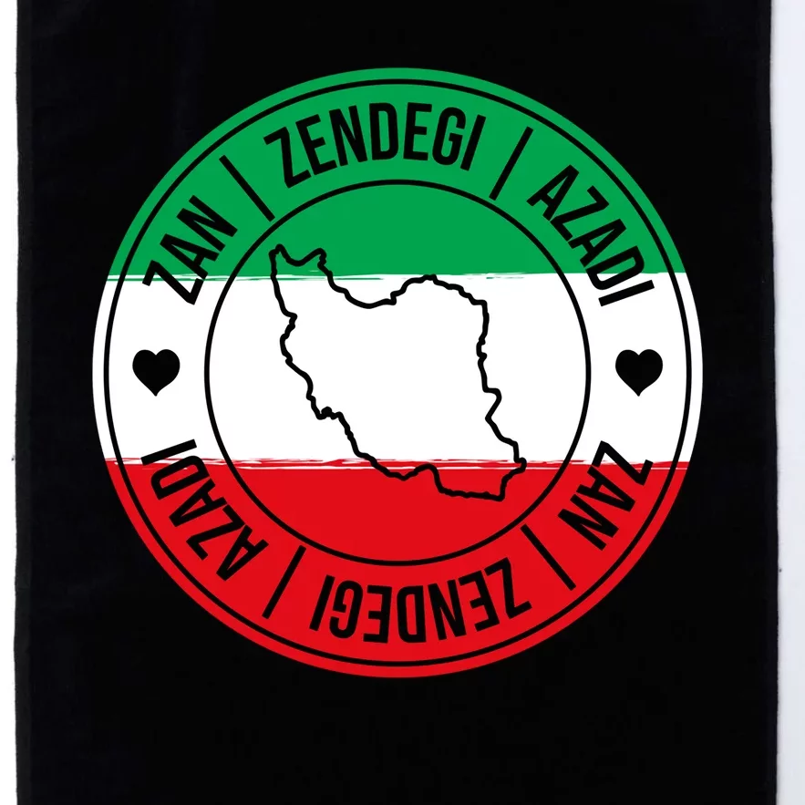 Zan Zendegi Azadi | Iran Flag Love Freedom Heart | Free Iran Platinum Collection Golf Towel