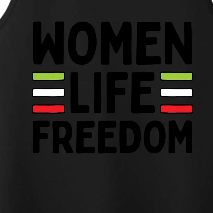 Zan Zindgi Azadi Women Life Freedom Gift Design Performance Tank