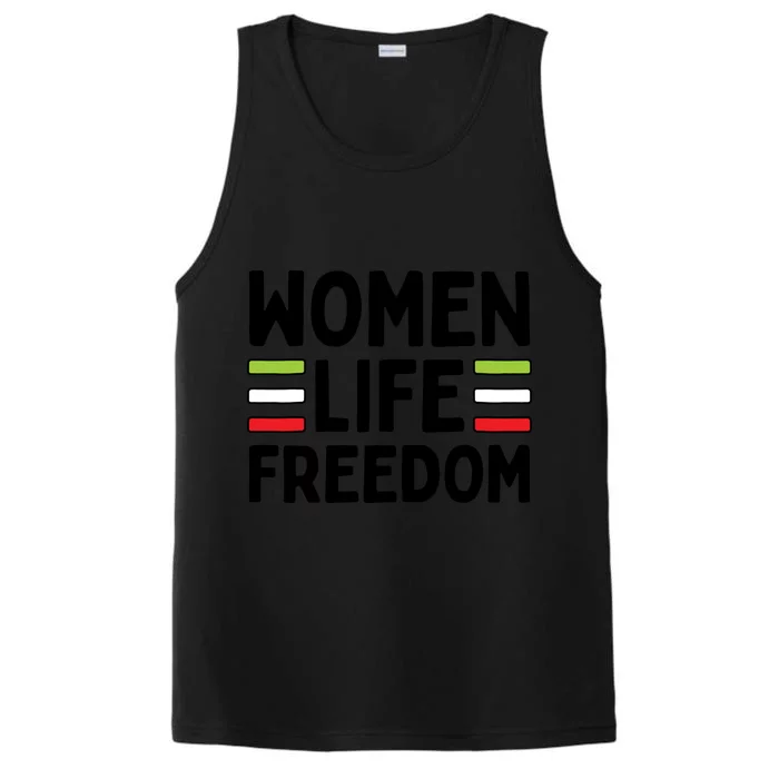 Zan Zindgi Azadi Women Life Freedom Gift Design Performance Tank