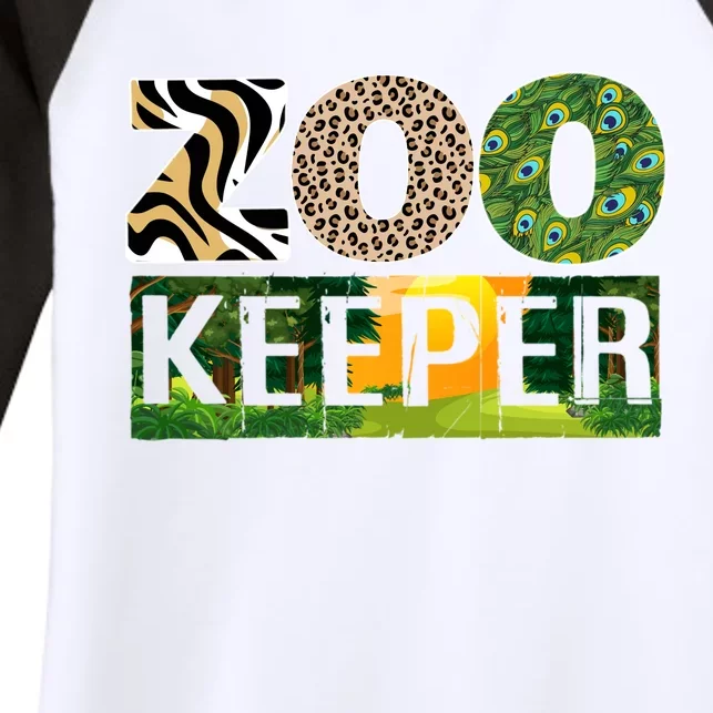 Zookeeper Zoo Animals Zoo Keeper Zoos Women's Tri-Blend 3/4-Sleeve Raglan Shirt