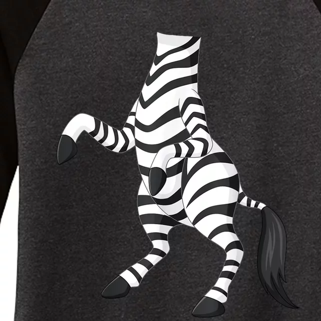 Zebra Zebra Costume Women's Tri-Blend 3/4-Sleeve Raglan Shirt