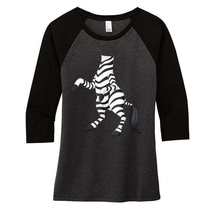 Zebra Zebra Costume Women's Tri-Blend 3/4-Sleeve Raglan Shirt