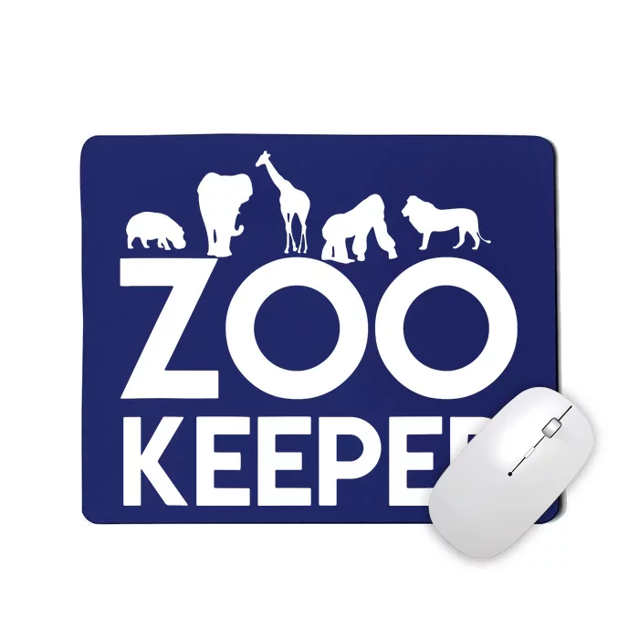 Zookeeper Zookeeper Gift For Animal Lover Zookeeper Outfit Mousepad