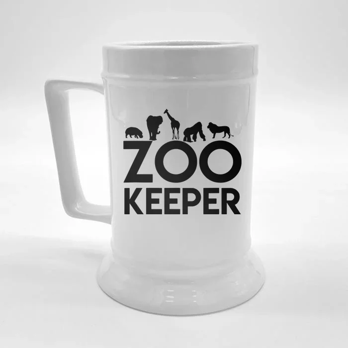 Zookeeper Zookeeper Gift For Animal Lover Zookeeper Outfit Front & Back Beer Stein