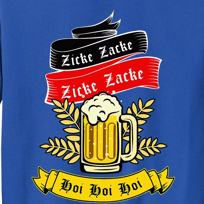 Zicke Zacke Hoi Funny Germany Flag Oktoberfest German Tall Sweatshirt