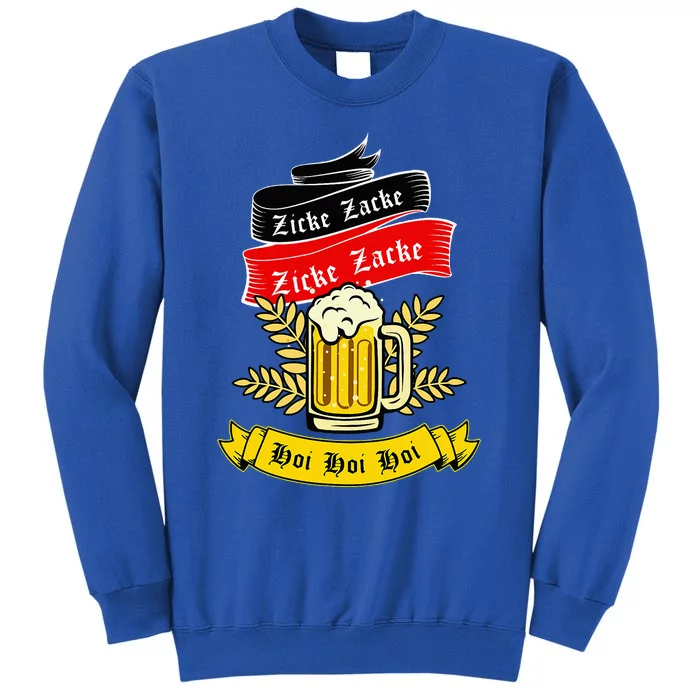 Zicke Zacke Hoi Funny Germany Flag Oktoberfest German Tall Sweatshirt