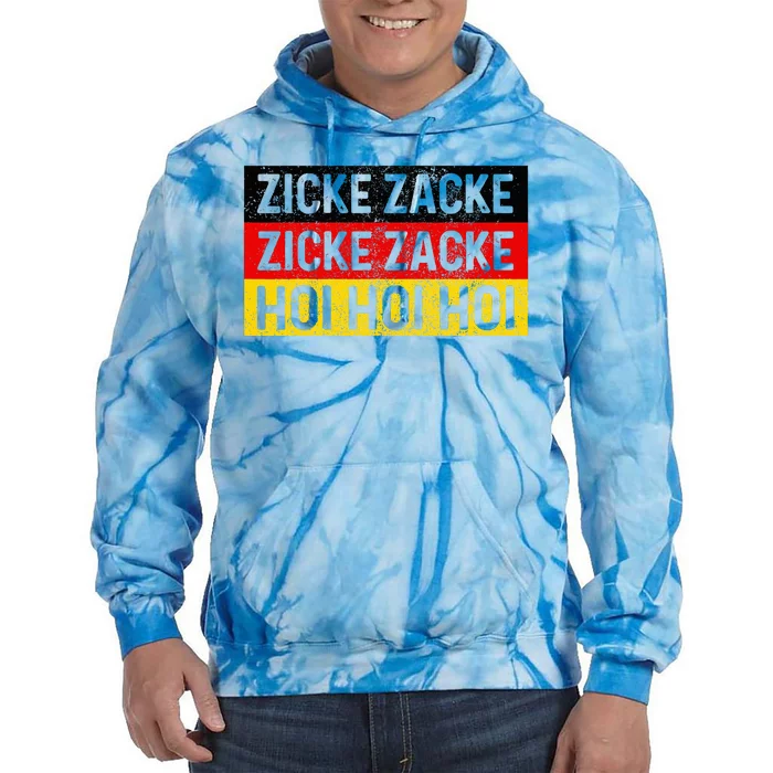 Zicke Zacke Hoi Oktoberfest German Flag Party Funny Gift Tie Dye Hoodie