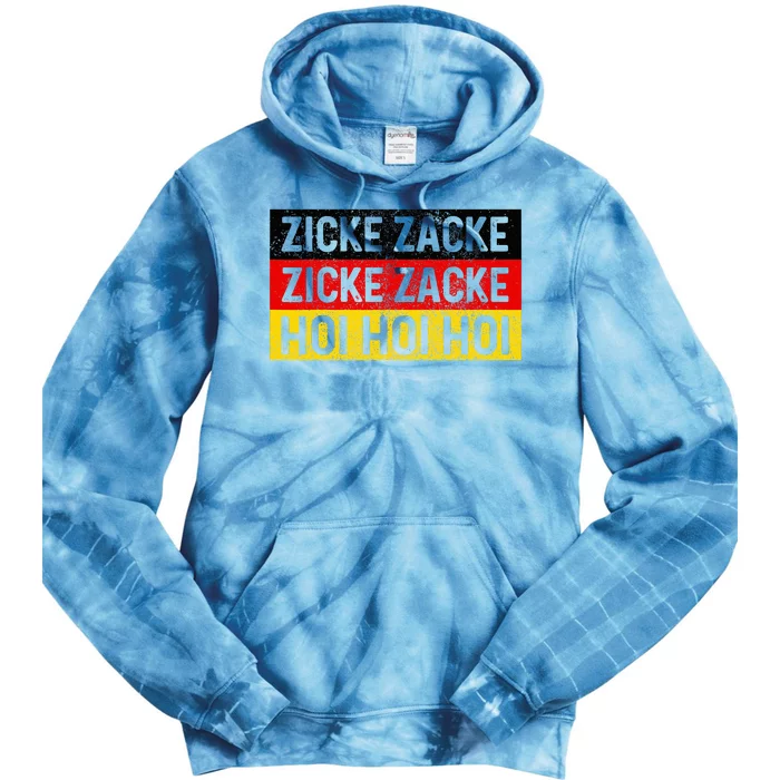 Zicke Zacke Hoi Oktoberfest German Flag Party Funny Gift Tie Dye Hoodie