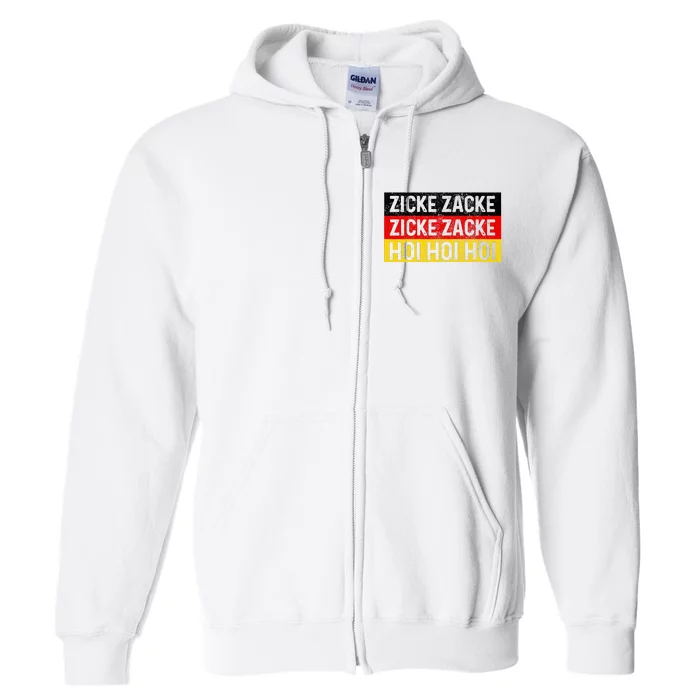 Zicke Zacke Hoi Oktoberfest German Flag Party Funny Gift Full Zip Hoodie