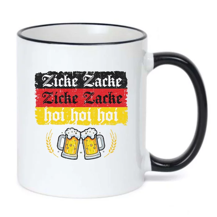 Zicke Zacke Hoi Oktoberfest German Flag Party Funny Gift Black Color Changing Mug