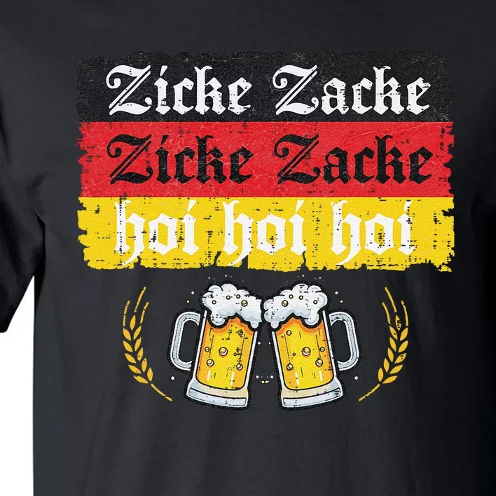 Zicke Zacke Hoi Oktoberfest German Flag Party Funny Gift Tall T-Shirt