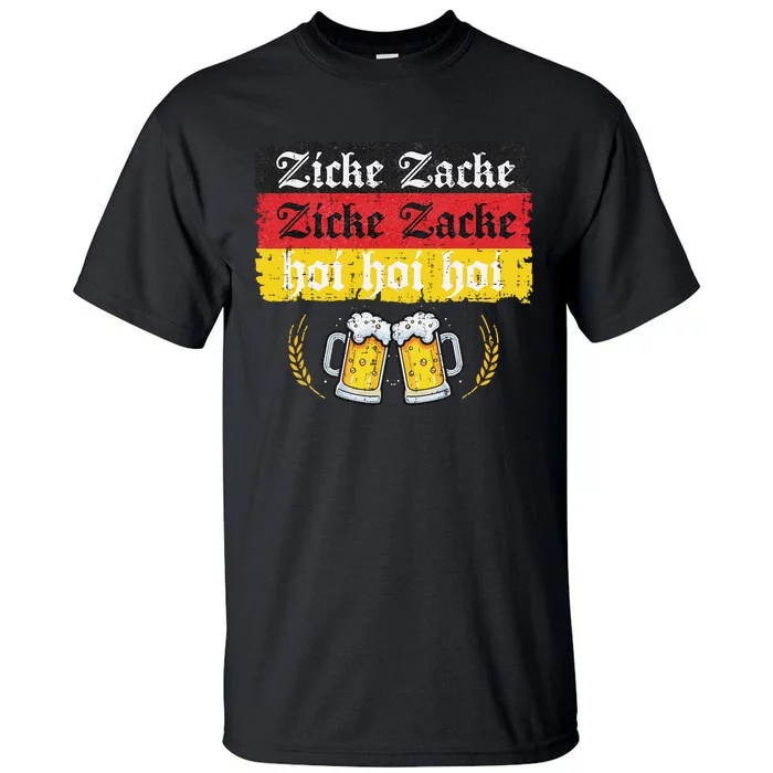 Zicke Zacke Hoi Oktoberfest German Flag Party Funny Gift Tall T-Shirt