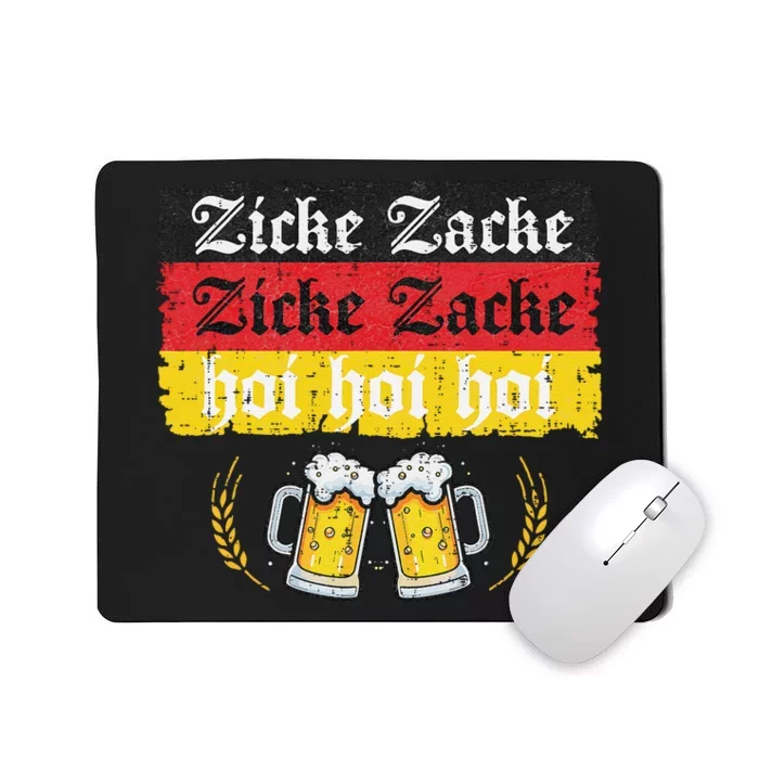 Zicke Zacke Hoi Oktoberfest German Flag Party Funny Gift Mousepad