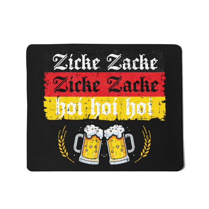 Zicke Zacke Hoi Oktoberfest German Flag Party Funny Gift Mousepad