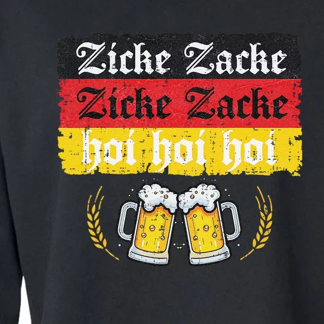 Zicke Zacke Hoi Oktoberfest German Flag Party Funny Gift Cropped Pullover Crew