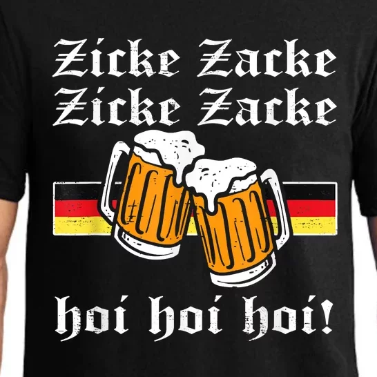 Zicke Zacke Hoi Funny Germany Flag Oktoberfest German Pajama Set