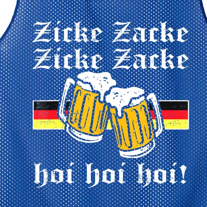 Zicke Zacke Hoi Funny Germany Flag Oktoberfest German Mesh Reversible Basketball Jersey Tank