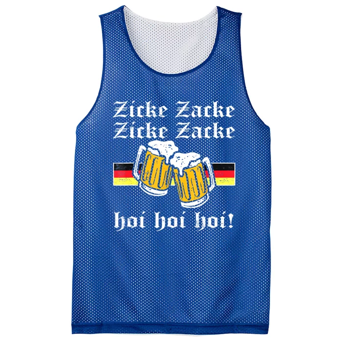 Zicke Zacke Hoi Funny Germany Flag Oktoberfest German Mesh Reversible Basketball Jersey Tank