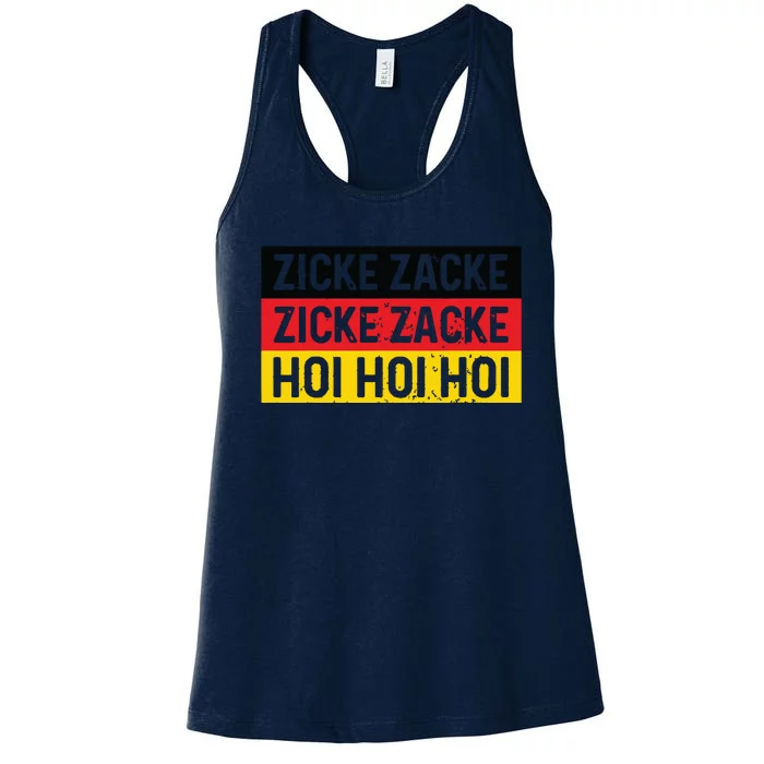 Zicke Zacke Hoi Oktoberfest German Flag Party Funny Gift Women's Racerback Tank