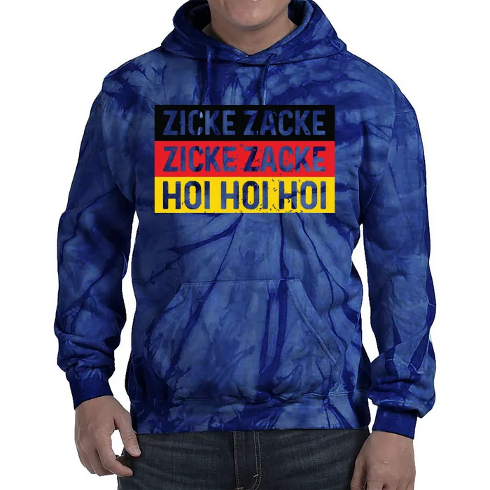 Zicke Zacke Hoi Oktoberfest German Flag Party Funny Gift Tie Dye Hoodie