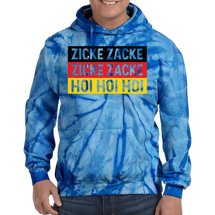 Zicke Zacke Hoi Oktoberfest German Flag Party Funny Gift Tie Dye Hoodie