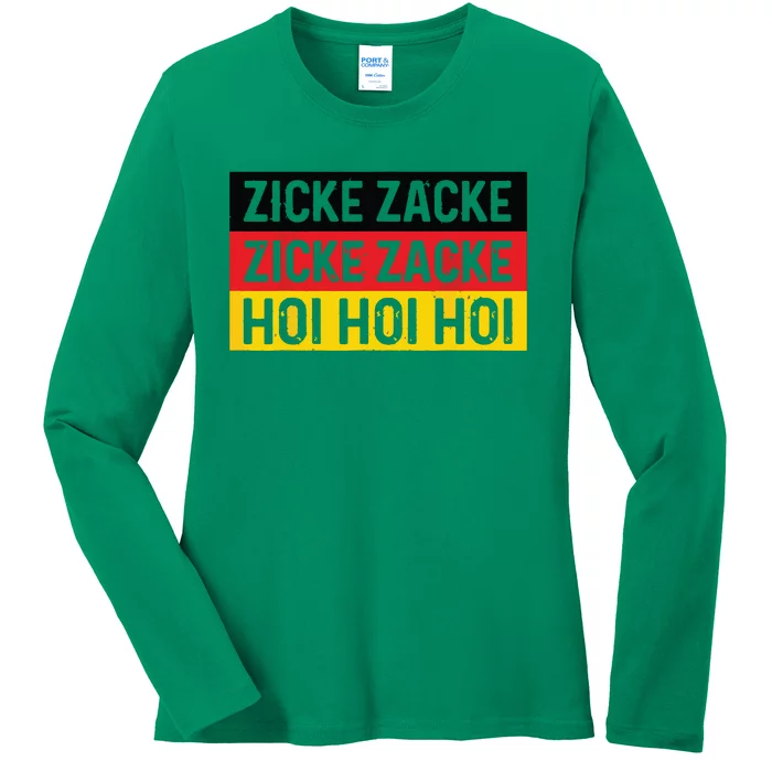 Zicke Zacke Hoi Oktoberfest German Flag Party Funny Gift Ladies Long Sleeve Shirt