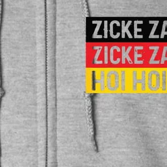 Zicke Zacke Hoi Oktoberfest German Flag Party Funny Gift Full Zip Hoodie