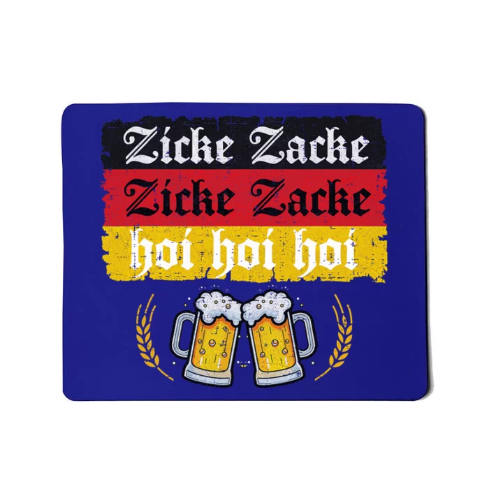 Zicke Zacke Hoi Oktoberfest German Flag Party Funny Mousepad