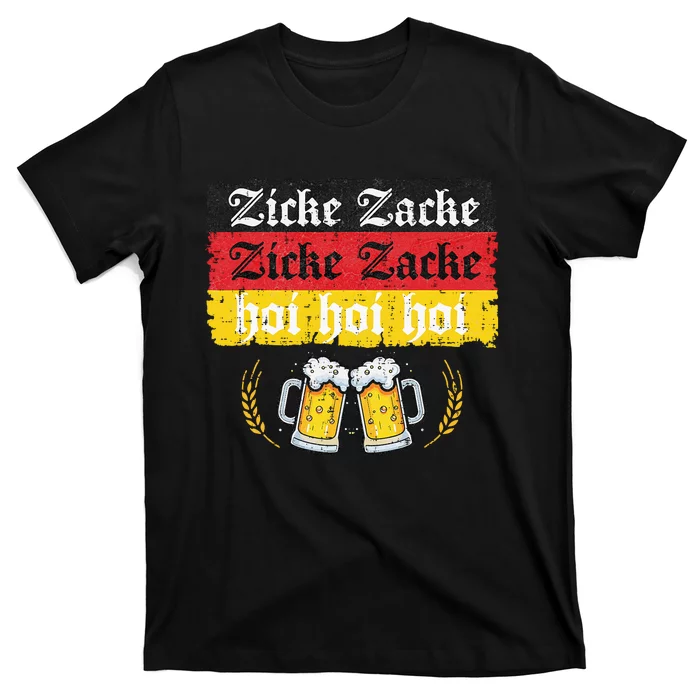 Zicke Zacke Hoi Oktoberfest German Flag Party T-Shirt