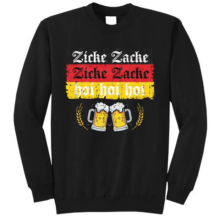 Zicke Zacke Hoi Oktoberfest German Flag Party Tall Sweatshirt